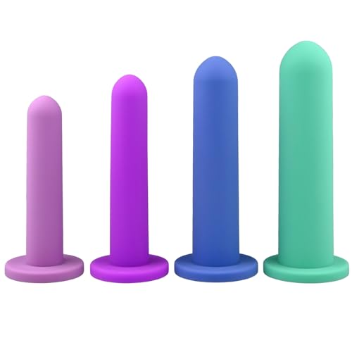 FST Silicone Vaginal Dilators Anal Training Kit - Dildo Butt Plug Set for Pelvic Floor Exercises Anal Dildos for Prostate Massage and Anal Stretching Adult Sex Toys for Women Men (Advanced 4 Pcs)