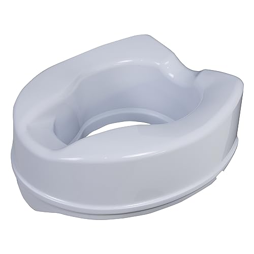 Sanitec - Elevador WC Adulto sin Tapa (10 cm de altura), Alzador WC Adulto, Asiento Elevador WC Universal, Adaptador WC para Mayores y Minusválidos, Elevadores Inodoros para Adultos
