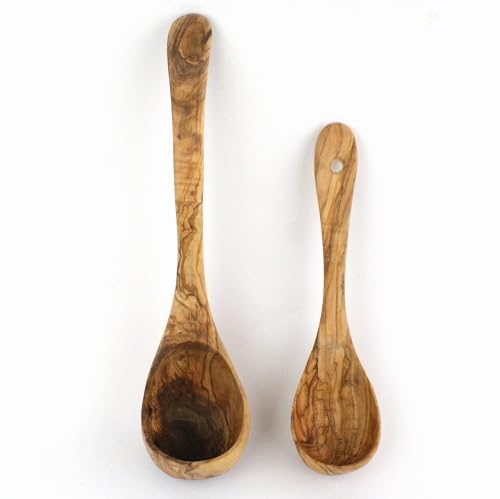 Amazon | オリーブ木 おたま 小 25CM | アフリカンスクエアー | しゃもじ