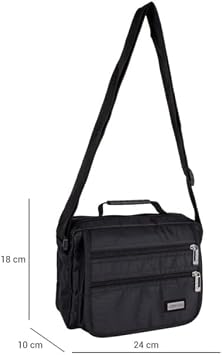Men's Hand and Shoulder Strap Bag, Black-2246