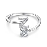  SWZEC Anello Contrariè Con Lettera Iniziale e punto luce My Mō Gioielli (Z)