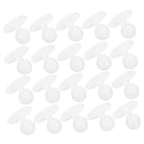 Homoyoyo 50 Stück Runde Nähknöpfe für Schürzen Bastelprojekte Kopf Basis für Restaurants und Hotels Weiß