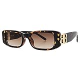 Secuos Sonnenbrille Neue Marke Frauen Sonnenbrille Bb Classic Fashion Herren Sonnenbrille Uv400 Reisesportplatz Retro Rechteck Sonnenbrille Leopard