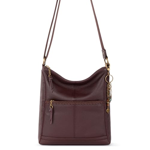 Image of The Sak Lucia Leather Crossbody Purse - Premium Leather Women's Handbag for Everyday & Travel - Cross Body Bag With Zipper
