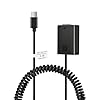 Tectra USB-C PD to AC PW20 NP-FW50 Dummy Battery, Continuous Power Supply for Sony Alpha ZV-E10 A6000 A5100 A6100 A6300 A6500 A7 A7II A7S A7SII RX10 II IV Cameras