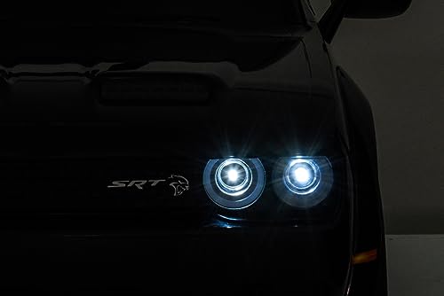 BEST RIDE ON CARS Dodge Challenger, Kids Electric Car 12v Battery Powered Electric Vehicle, Kids Ride-On Toy with LED Lights, Radio, Bluetooth, Remote Control, Black