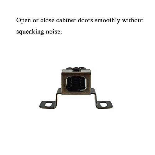 Hahiyo Double Roller Catch Door Latch Higher Foot Cold Rolled Steel Stay Put Smooth Close No Squeak Noise Cold Air No Enter Easy Position Sturdy Spring For Kitchen Closet With Screws 9Sets Red Bronze #TOP4