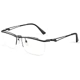CAOXN Gafas De Lectura Titanio Puro Anti-Luz Azul para Hombres Ligero Inteligente Progresivo Lente Multifocal Lector...