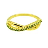  Generic Damen Herren Unisex - 925 Sterlingsilber Sterling-Silber 925 Rund Green Chromdiopsid