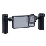 PGYTECH ProShot Phone Video Cage Kit for iPhone 17 Pro, Quick Release Dual Handle Grip Rig with Bluetooth Remote, Aluminum Phone Cage with Cold Shoe 67mm Filter Ring for Vlogging/Phone Photographer