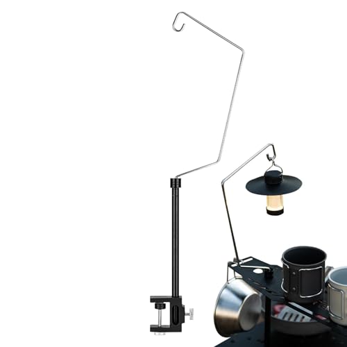 Generisch Camping Light Holder Pole, Portable Lamp Stand Hook, Camping Desktop Light Pole - Aluminium Alloy Fishing Lamp Pole Hanger for Garden
