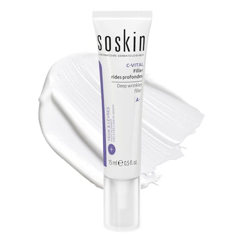 Soskin - Filler Rides Profondes - Soin Combleur Ciblé Anti-Rides Yeux & Lèvres - Efficace en 30 Minutes - Tous Types De Peaux - Fabriqué en France - 15 ml