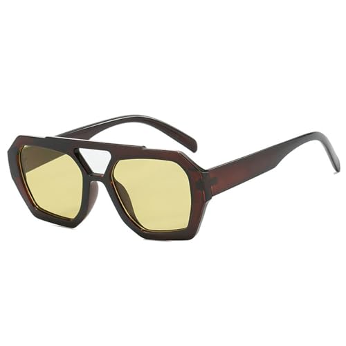 willochra Vintage Square Sunglasses for Men Fashion 2024 Retro Double Bridge Male Sun Glasses Eyewear Trendy Shades