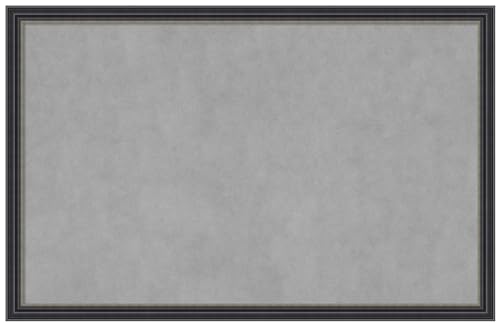 Amanti Art Black Framed Magnetic Board, 34x22, Traditional Office Decor