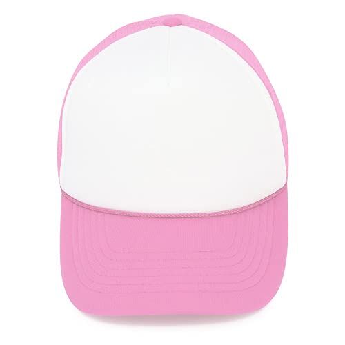 Image of MR.R Sublimation Blanks Polyester Mesh Cap Mesh Hat Two Tone Trucker Summer Mesh Cap with Adjustable Snapback,2pcs per Pack
