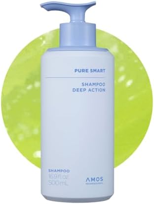 AMOS PROFESSIONAL Pure Smart Shampoo Deep Action l Clarifying Shampoo for Dandruff, build-up and Dirt, For Oil & Flake Control, 16.9 fl. oz.