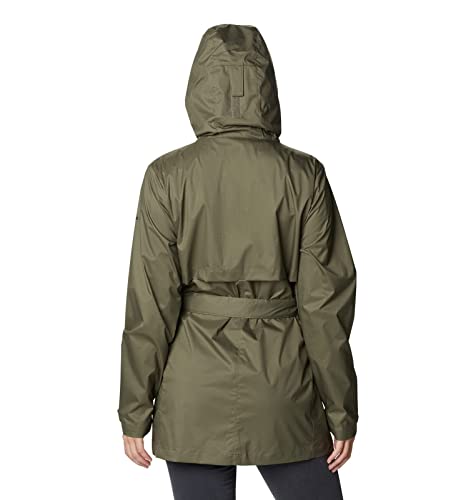 Columbia Women's Pardon My Trench Rain Jacket, Breathable, Lightweight, Stone Green, 1X Plus #TOP7