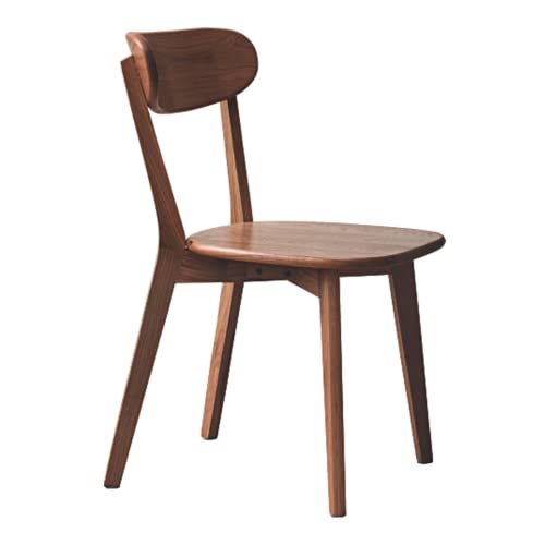 100% Solid Oak Wood Dining Room Chairs - Practical Kitchen Chairs - Wood Chair for Dining Room, Kitchen (1, Walnut)