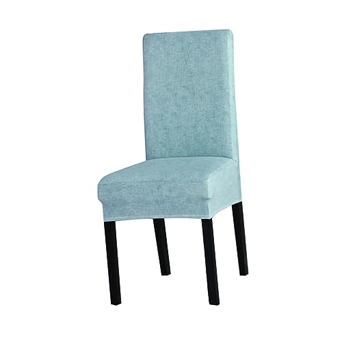 GOOHOCHY 4Piezas Funda Elástica para Sillas Cubierta Protectora de Poliéster para Banquetes Azul