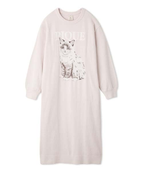 ジェラートピケ　ツインキャットジャガードワンピース　CAT ネコ　ドレス Amazon.co.jp: [ジェラート ピケ] CAT JQDワンピース PWNO244067