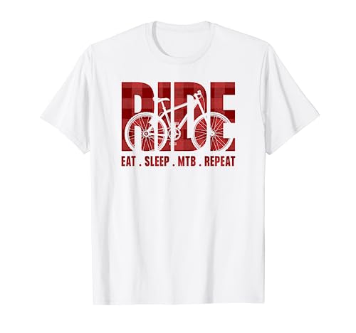 Image of Mountain Bike Riding Ride Eat Sleep MTB Repeat T-Shirt