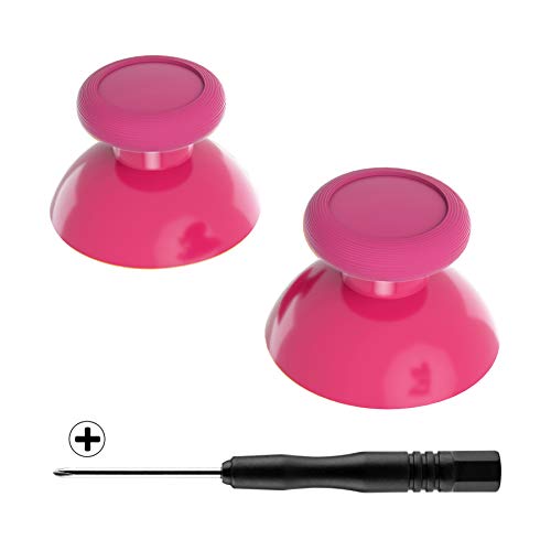 eXtremeRate Rose Red Replacement 3D Joystick Thumbsticks, Analog Thumb Sticks with Phillips Screwdriver for Nintendo Switch Pro Controller