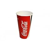 25 vasos Vasos de cartón - vasos de cartón - \"Coca Cola - con diseño de\" - ideal para soft drinks - 500 ml - 25 pcs