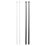 2 Paar Sushi StäBchen Kunststoff Rutschfest StäBchen FüR Sushi Und Asiatische KüChe Wiederverwendbar EssstäBchen Katzenpfote FüR AnfäNger Und Kinder Geeignet Schwarz Und Weiß 25 Cm