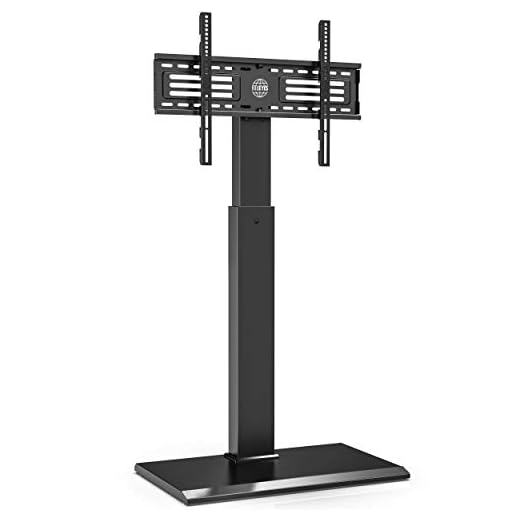 FITUEYES Högt TV-stativ för 32-65 tums konsol TV-stativ med svängbar montering järnbas höjd justerbar rymmer 40 kg svart FT-S1602MB