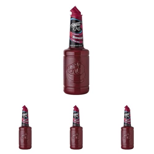 Finest Call Premium Raspberry Puree Mix/Preparación para Cocktail Raspberry Puree Collection Exclusivo Bar Essentials - 1 x 1 litro (Paquete de 4)