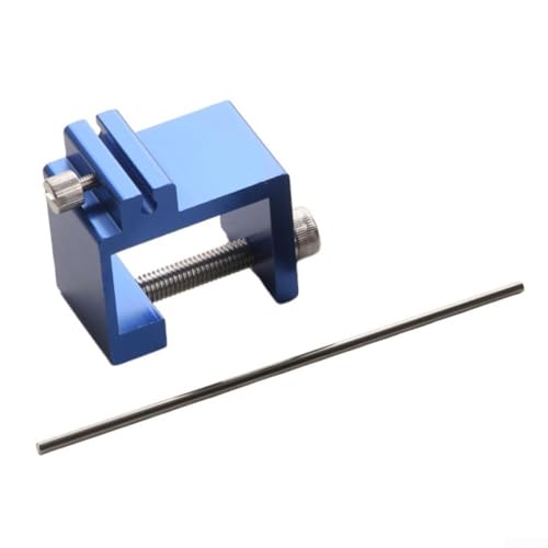 Herramienta de alineación de cadena de motocicleta con tornillo de posicionamiento seguro y abrazadera de metal para una fijación fiable de piñón y cadena (azul)