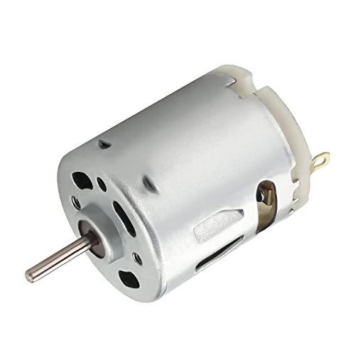 Fielect DC Motor 6V-12V 5680-10885RPM 0.38A Micro Motor Mini Motor Electric Motor Round Shaft for RC Boat DIY Airplane Toys Model DIY Hobby, 1 Pcs