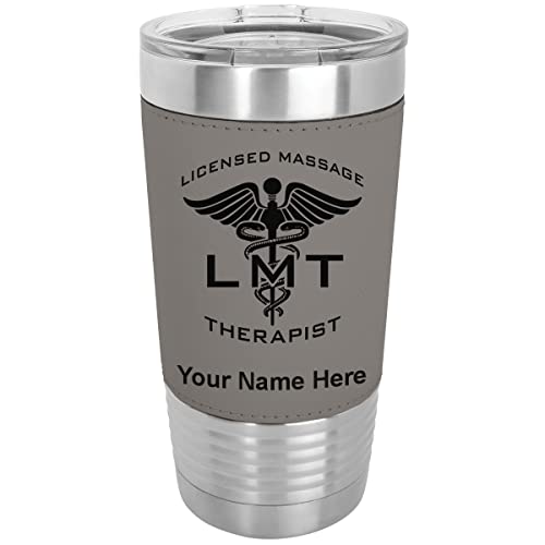 LaserGram Personalized 20oz Tumbler, LMT Massage Therapist (Gray)