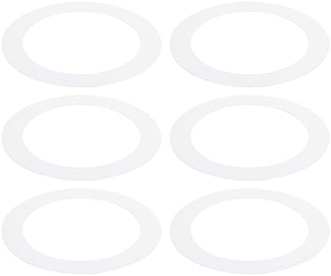 PATIKIL Goof Rings for 6-8" Inch Recessed Can Lighting Down Light, 6 Pcs Metal Goof Trim Rings Cover, Outer Diameter 8.62-inch, Inner Diameter 6.25-inch, Matte Finish White，Flush Mount