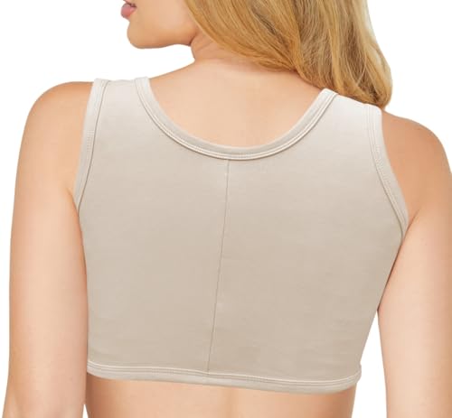 Adaptive Bra with Easy-On Velcro Closure - Arthritis, Post Surgery, Leisure, Sleep, Breastfeeding Bra Nude2