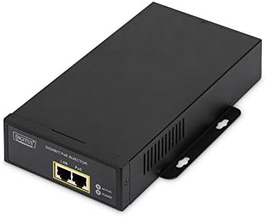 DIGITUS PoE wtryskiwacz - IEEE802.3af - Gigabit Ethernet - 15,4 W - maks. 48 V - zasilanie Pin 4/5(+) & 7/8(-)