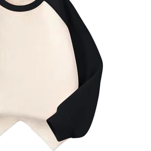 Girls Cotton Sweatshirts Basic Crewneck Pullover Tops Kids Boys Long Sleeve Color Block Sweatshirts Cute Fall Clothes4