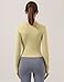 Locachy Women's Lightweight Stretchy Workout Full Zip Running Track Jacket with Thumb Holes Yellow S