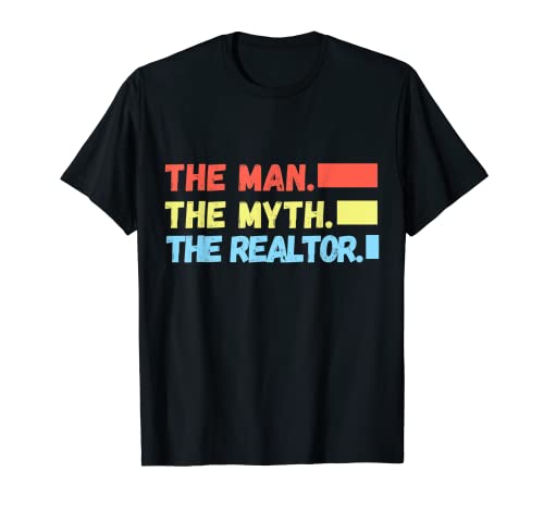 El hombre El mito El RealtorFunny Realtor Ropa Para Hombres Camiseta