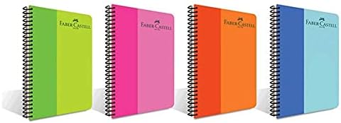 Faber-Castell Renkli Spiralli Defter, A4, 80 Yaprak,70g Kağıt, Kareli, 500 Mikron PP Kapak, PET Spiralli, Asorti Renkler, Dayanıklı ve Kullanışlı - Görsel 1