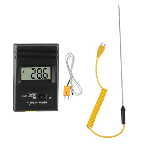 EpheyFIF TM-902C Termómetro digital LCD tipo K con sonda termopar de 30 cm -50-1300 ℃