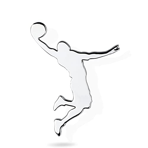 Noizzy Basketball Dunk Man Car Emblem Badge Sport 3D Metal