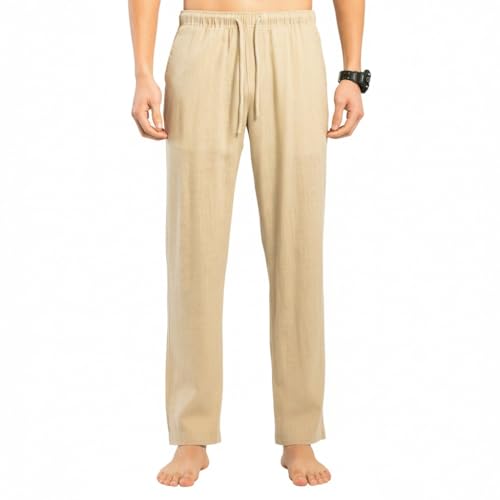 Pantalon lin homme d'été pour éviter la chaleur en voyage décontracté