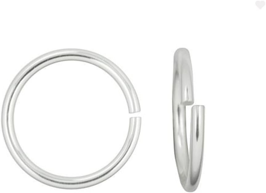50pcs Adabele Authentic 925 Sterling Silver Open Jump Rings 12mm O Ring Connector (Wire 0.8mm/20 Gauge) for DIY Craft Jewelry Making SS77-12