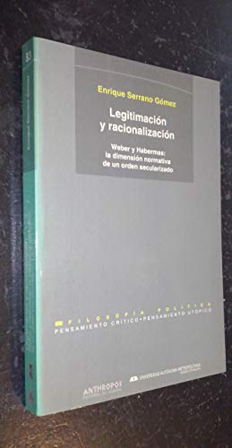 Portada de Legitimacion y racionalizacion