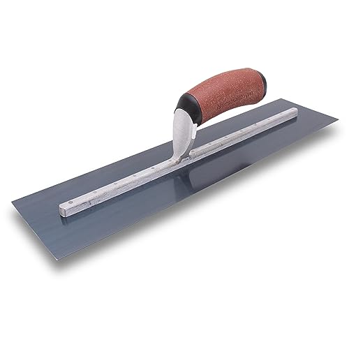 MARSHALLTOWN Blue Steel Finishing Trowel, 5 x 14 Inch, Made in The USA, Concrete, Masonry, Drywall and Plastering Tool, MXS145BDC