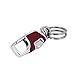 Key Chain 2 Key Rings Stainless Steel Heavy Duty Car Keychain for Men and Women - Wine with Gift Box