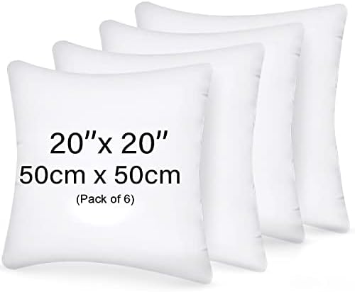 Sunshine Comforts Cushion inserts (Pack of 2), Luxury Cushions inserts 45cm x 45cm, - Hypoallergenic Hollowfibre Square 18 x 18 cushion inserts, Extra Fluffy & Super Soft Cushion Pads - White