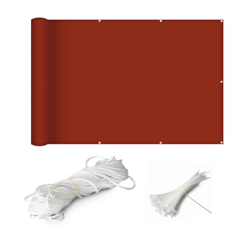 ZFHTAO Protección visual para balcón, resistente a la intemperie, 90 x 1000 cm, protección visual, valla de balcón, balcón, pantalla de privacidad con brida y cuerda, para decoración de jardín y