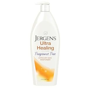Jergens Hand and Body Lotion, Ultra Healing Dry Skin Moisturizer, Fragrance Free Lotion, Sensitive Skin Lotion, 21 Oz